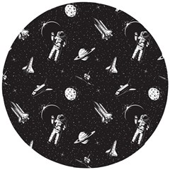 Space Love Wooden Puzzle Round by designsbymallika