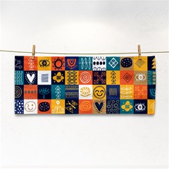 Tribal Love Pattern Hand Towel by designsbymallika