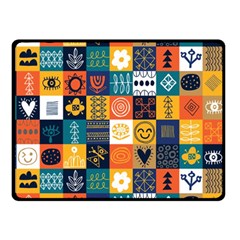 Tribal Love Pattern Fleece Blanket (small) by designsbymallika