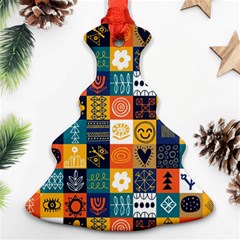 Tribal Love Pattern Ornament (christmas Tree)  by designsbymallika