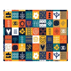 Tribal Love Pattern Double Sided Flano Blanket (large)  by designsbymallika