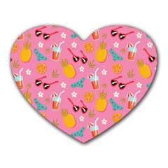 Beach Love Heart Mousepads by designsbymallika