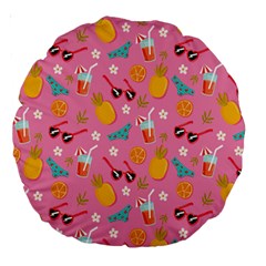 Beach Love Large 18  Premium Round Cushions by designsbymallika