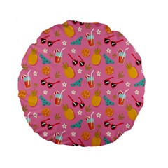 Beach Love Standard 15  Premium Flano Round Cushions by designsbymallika