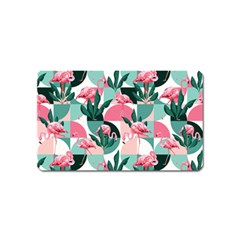 Beautiful Flamingo Pattern Magnet (name Card) by designsbymallika