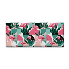 Beautiful Flamingo Pattern Hand Towel by designsbymallika