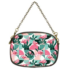 Beautiful Flamingo Pattern Chain Purse (two Sides) by designsbymallika