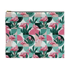 Beautiful Flamingo Pattern Cosmetic Bag (xl) by designsbymallika