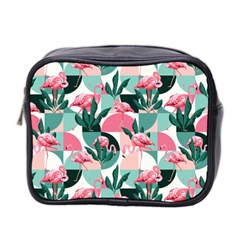 Beautiful Flamingo Pattern Mini Toiletries Bag (two Sides) by designsbymallika