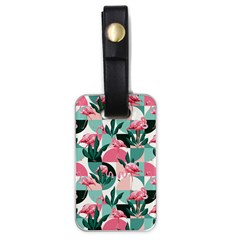 Beautiful Flamingo Pattern Luggage Tag (one Side) by designsbymallika