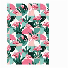 Beautiful Flamingo Pattern Small Garden Flag (two Sides) by designsbymallika