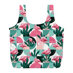 Beautiful Flamingo Pattern Full Print Recycle Bag (l) by designsbymallika