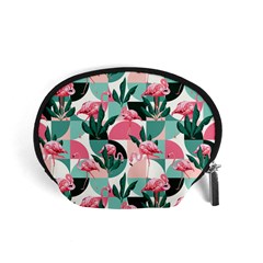 Beautiful Flamingo Pattern Accessory Pouch (small) by designsbymallika