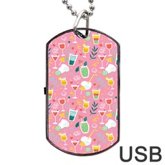 Tropical Drinks Dog Tag Usb Flash (two Sides) by designsbymallika