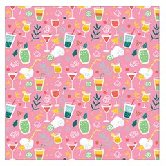 Tropical Drinks Large Satin Scarf (Square)