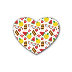 Summer Love Heart Coaster (4 Pack)  by designsbymallika