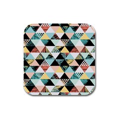 Tropical Beach Love Rubber Square Coaster (4 Pack)  by designsbymallika