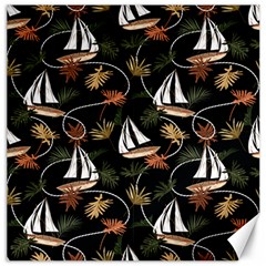 Beautiful Ships Pattern Canvas 12  X 12  by designsbymallika