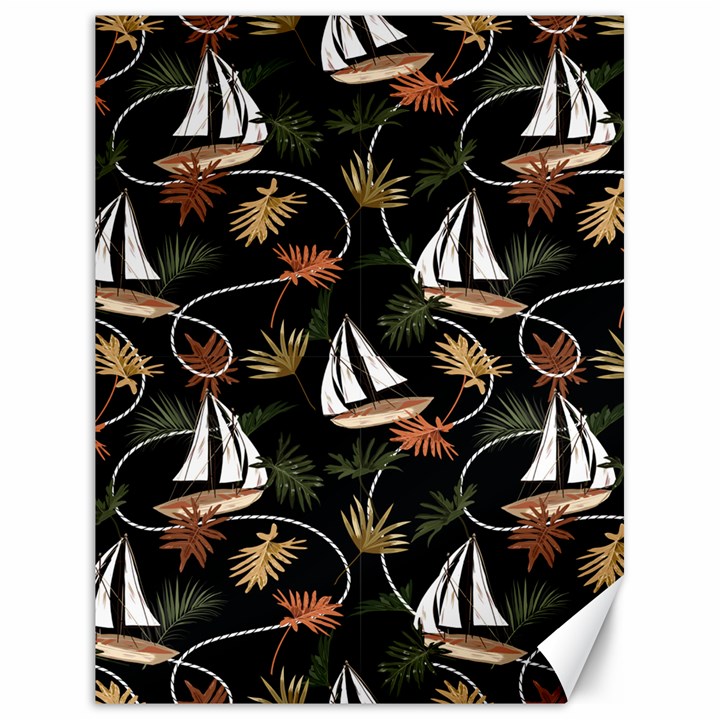 Beautiful Ships Pattern Canvas 18  x 24 