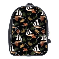 Beautiful Ships Pattern School Bag (large) by designsbymallika