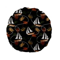 Beautiful Ships Pattern Standard 15  Premium Round Cushions by designsbymallika