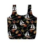 Beautiful Ships Pattern Full Print Recycle Bag (M) Back