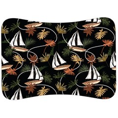 Beautiful Ships Pattern Velour Seat Head Rest Cushion by designsbymallika