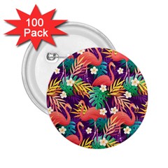 Flamingo Love 2 25  Buttons (100 Pack)  by designsbymallika