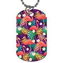 Flamingo Love Dog Tag (two Sides) by designsbymallika