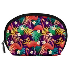 Flamingo Love Accessory Pouch (large) by designsbymallika