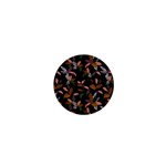 Animal Print Leaves Pattern 1  Mini Magnets Front