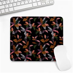 Animal Print Leaves Pattern Large Mousepads by designsbymallika