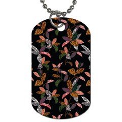 Animal Print Leaves Pattern Dog Tag (one Side) by designsbymallika