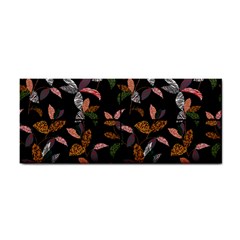 Animal Print Leaves Pattern Hand Towel by designsbymallika