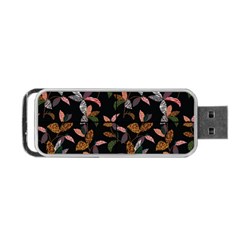 Animal Print Leaves Pattern Portable Usb Flash (one Side) by designsbymallika