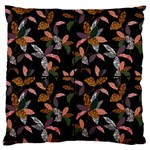 Animal Print Leaves Pattern Standard Flano Cushion Case (One Side) Front