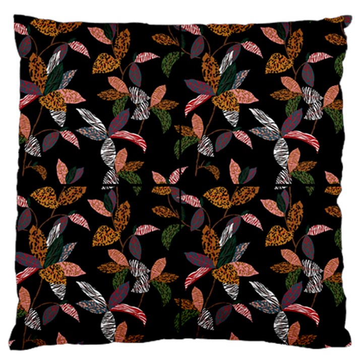 Animal Print Leaves Pattern Standard Flano Cushion Case (One Side)