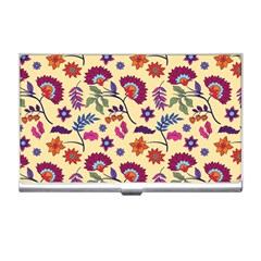 Pretty Ethnic Flowers Business Card Holder by designsbymallika