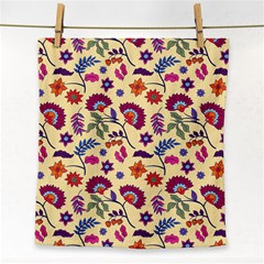 Pretty Ethnic Flowers Face Towel by designsbymallika