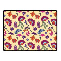 Pretty Ethnic Flowers Fleece Blanket (small) by designsbymallika