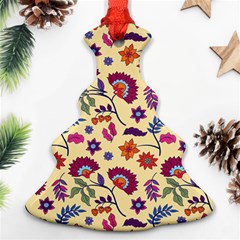 Pretty Ethnic Flowers Ornament (christmas Tree)  by designsbymallika