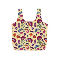 Pretty Ethnic Flowers Full Print Recycle Bag (s) by designsbymallika