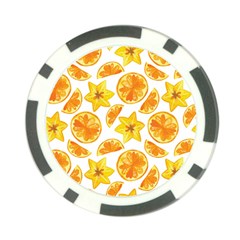 Oranges Love Poker Chip Card Guard by designsbymallika