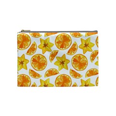 Oranges Love Cosmetic Bag (medium) by designsbymallika