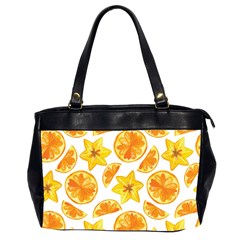 Oranges Love Oversize Office Handbag (2 Sides) by designsbymallika