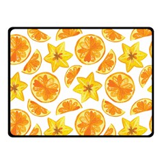 Oranges Love Double Sided Fleece Blanket (small)  by designsbymallika