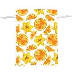 Oranges Love  Lightweight Drawstring Pouch (xl) by designsbymallika