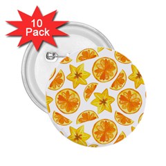 Oranges Love 2 25  Buttons (10 Pack)  by designsbymallika