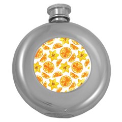 Oranges Love Round Hip Flask (5 Oz) by designsbymallika