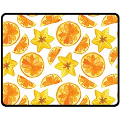 Oranges Love Fleece Blanket (medium) 